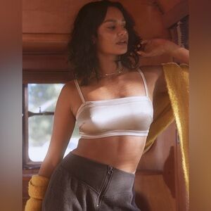 NWT Aerie Satin Stretch Bandeau Pink, size L